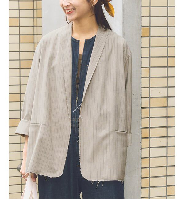 FRAMeWORK「TOPカラーボタンレスジャケット」|その他|