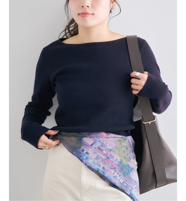 U by SPICK&SPAN「ワイドリブロングスリーブニット」|ニット・セーター|