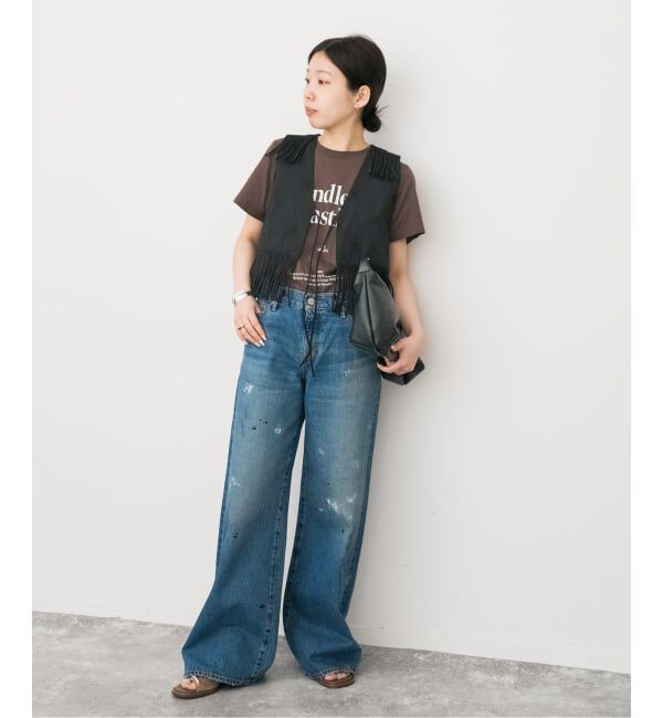 Spick and Span「《予約》crinkle crinkle crinkle 別注フリンジベスト*」|ダウンベスト・ベスト|