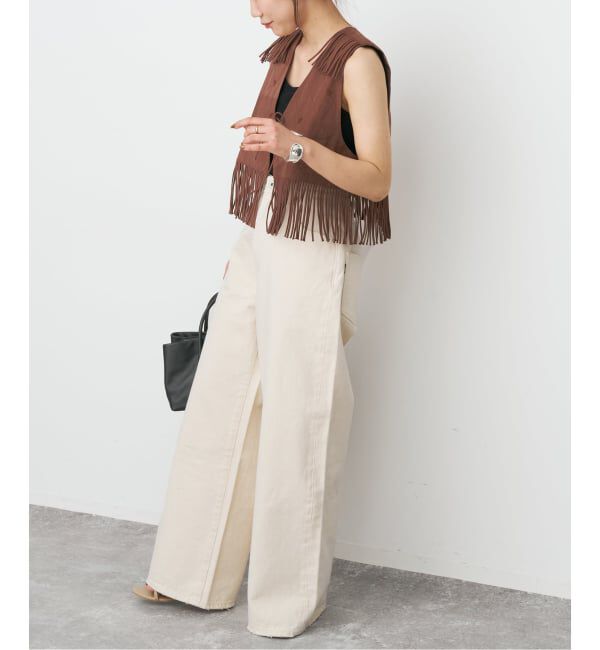 Spick and Span「《予約》crinkle crinkle crinkle 別注フリンジベスト*」|ダウンベスト・ベスト|