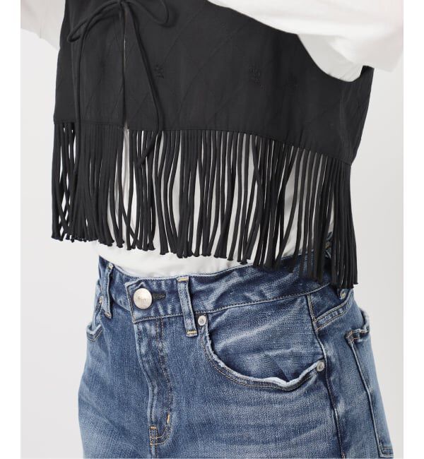 Spick and Span「《予約》crinkle crinkle crinkle 別注フリンジベスト*」|ダウンベスト・ベスト|