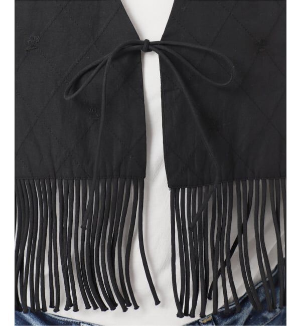 Spick and Span「《予約》crinkle crinkle crinkle 別注フリンジベスト*」|ダウンベスト・ベスト|