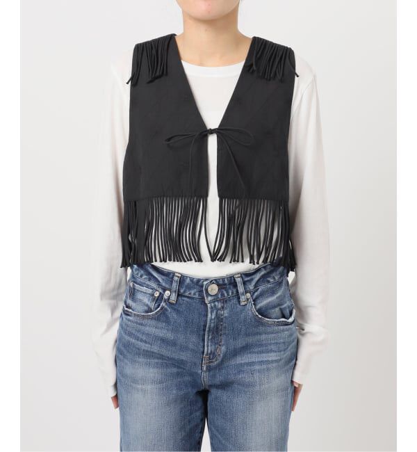 Spick and Span「《予約》crinkle crinkle crinkle 別注フリンジベスト*」|ダウンベスト・ベスト|