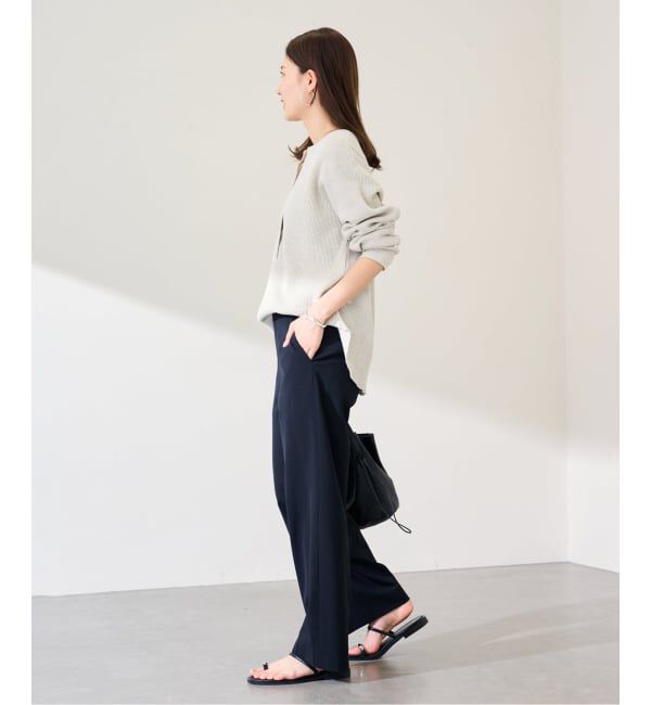 FRAMeWORK「TWポプリンストレートパンツ」|スラックス|