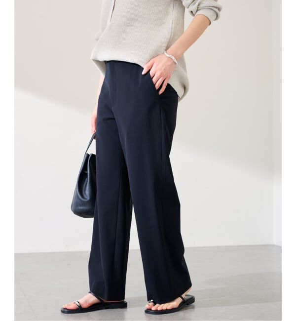 FRAMeWORK「TWポプリンストレートパンツ」|スラックス|