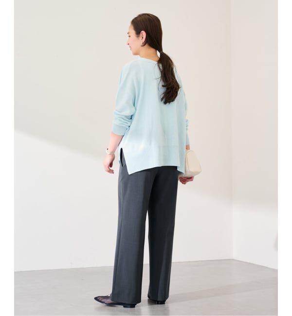FRAMeWORK「TWポプリンストレートパンツ」|スラックス|