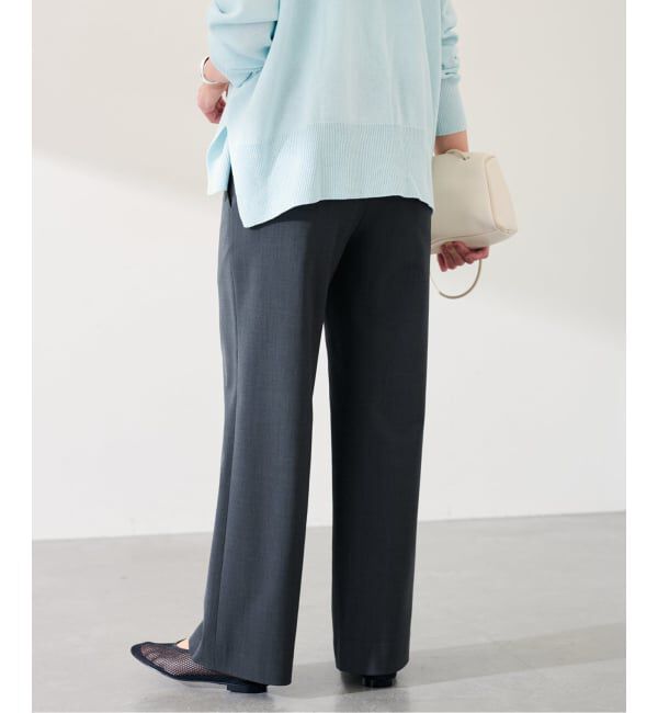 FRAMeWORK「TWポプリンストレートパンツ」|スラックス|