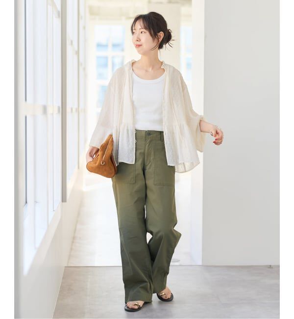 Spick and Span「《WEB限定予約》ドビードットフリルリボンブラウス」|シャツ・ブラウス|