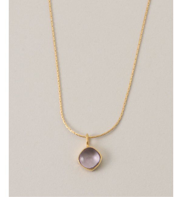  「LES BONBON/ル ボンボン aura square tiny ネックレス」|ネックレス|パープル