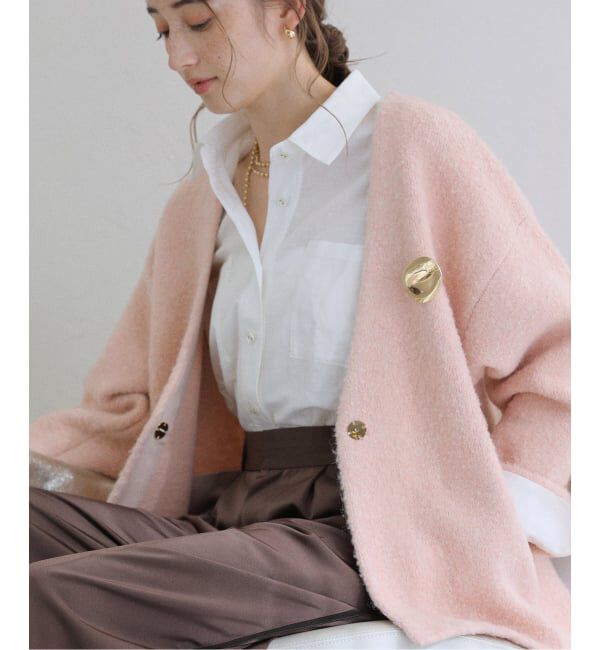  「【洗える】ブークレニットジャケット」|その他|