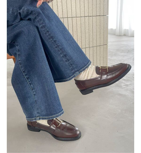  「《追加》レザーメタルモチーフローファー」|ローファー|