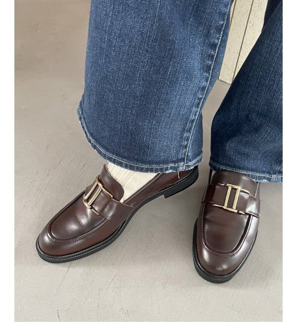  「《追加》レザーメタルモチーフローファー」|ローファー|