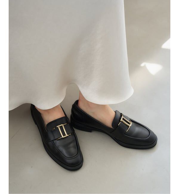  「《追加》レザーメタルモチーフローファー」|ローファー|