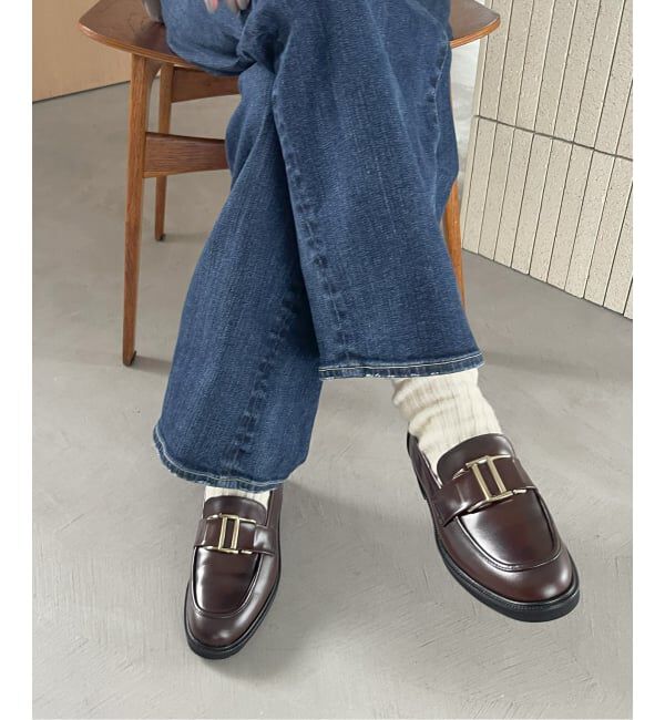  「《追加》レザーメタルモチーフローファー」|ローファー|