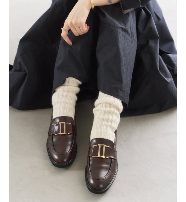  「《追加》レザーメタルモチーフローファー」|ローファー|ブラウン