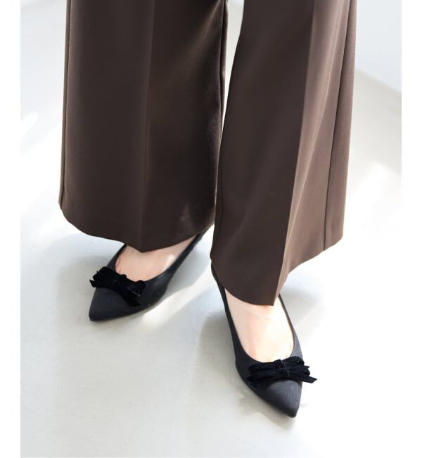  「4.5cmポインテッドダブルリボンパンプス」|パンプス|