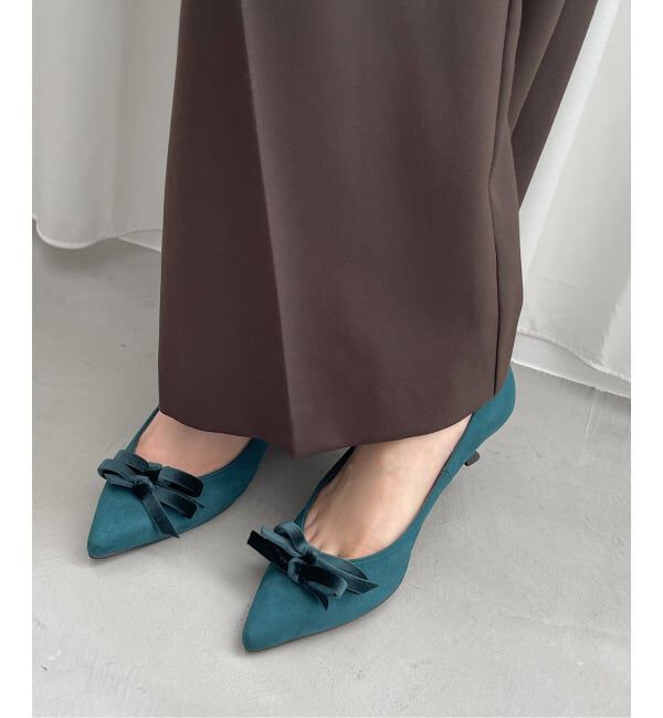  「4.5cmポインテッドダブルリボンパンプス」|パンプス|