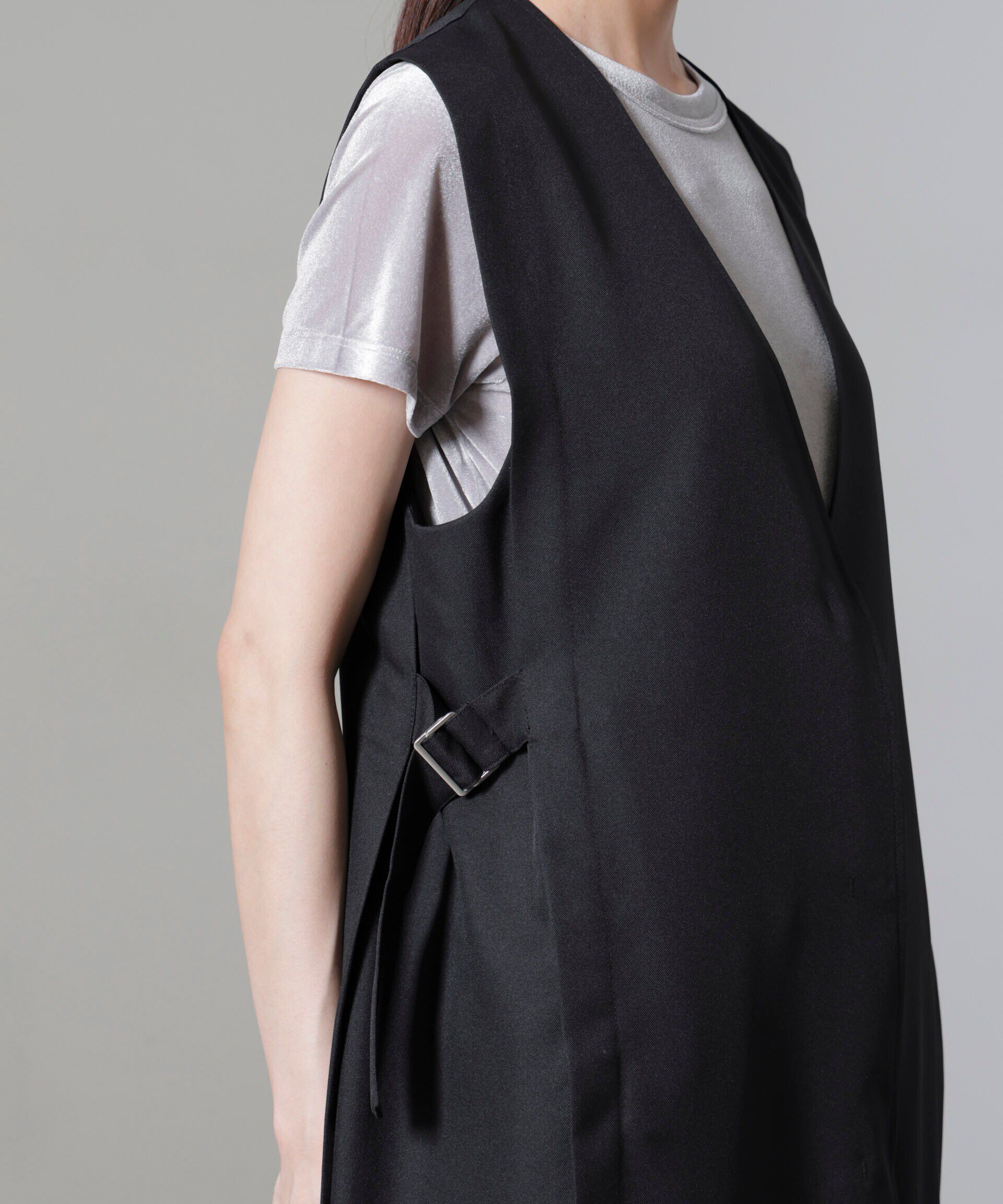 nano･universe「サイドベルトロングジレ(セットアップ可)」|テーラードジャケット|