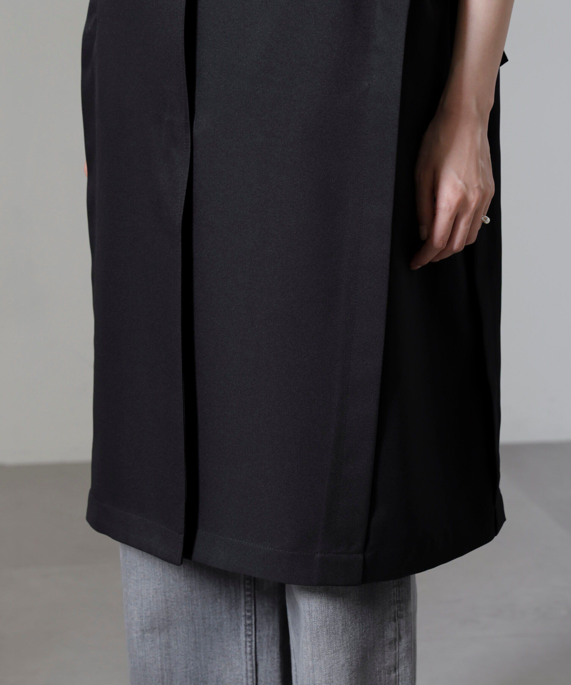 nano･universe「サイドベルトロングジレ(セットアップ可)」|テーラードジャケット|