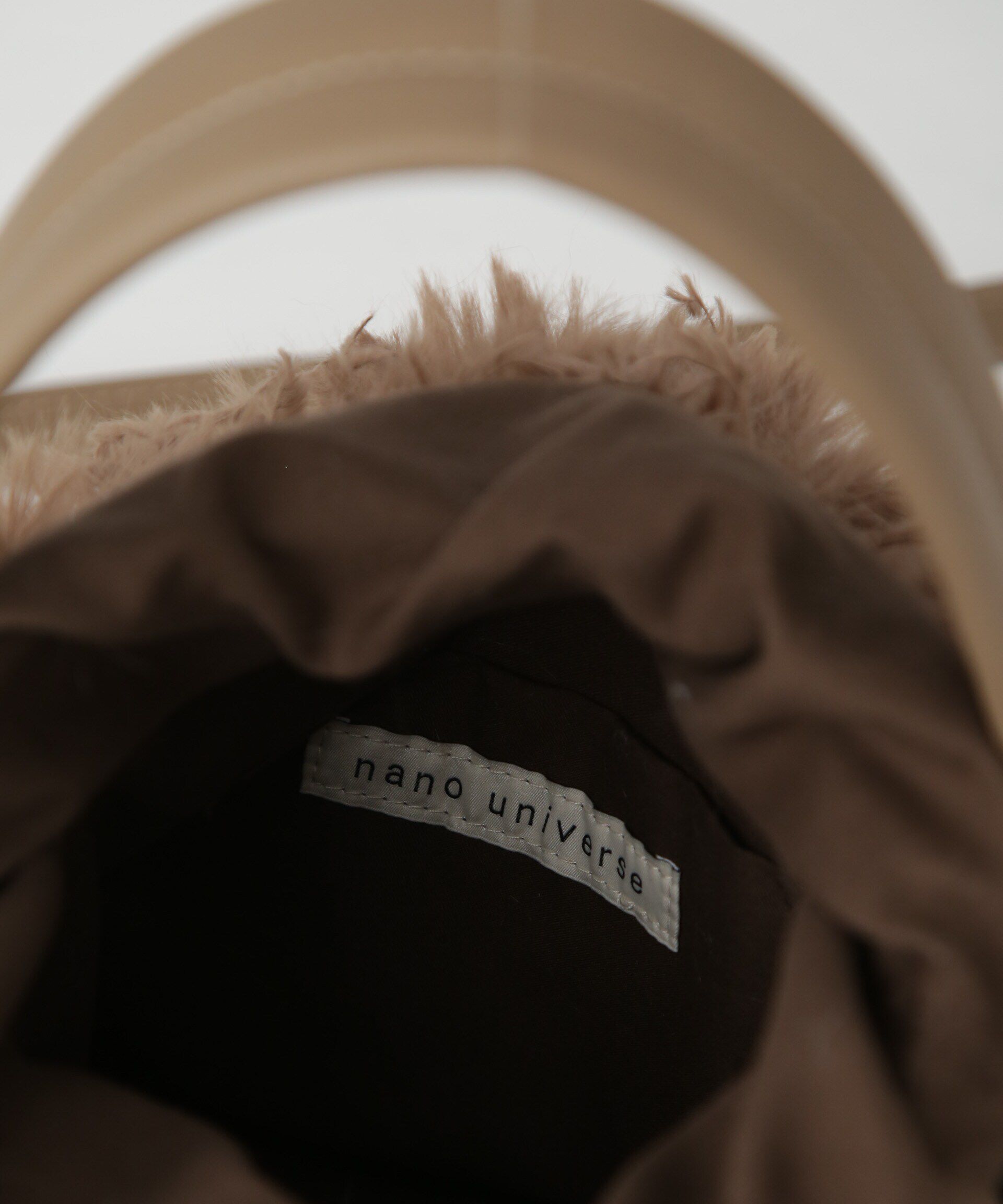 NANO universe「フェイクフェザーバケツバッグ」|ショルダー・メッセンジャー|