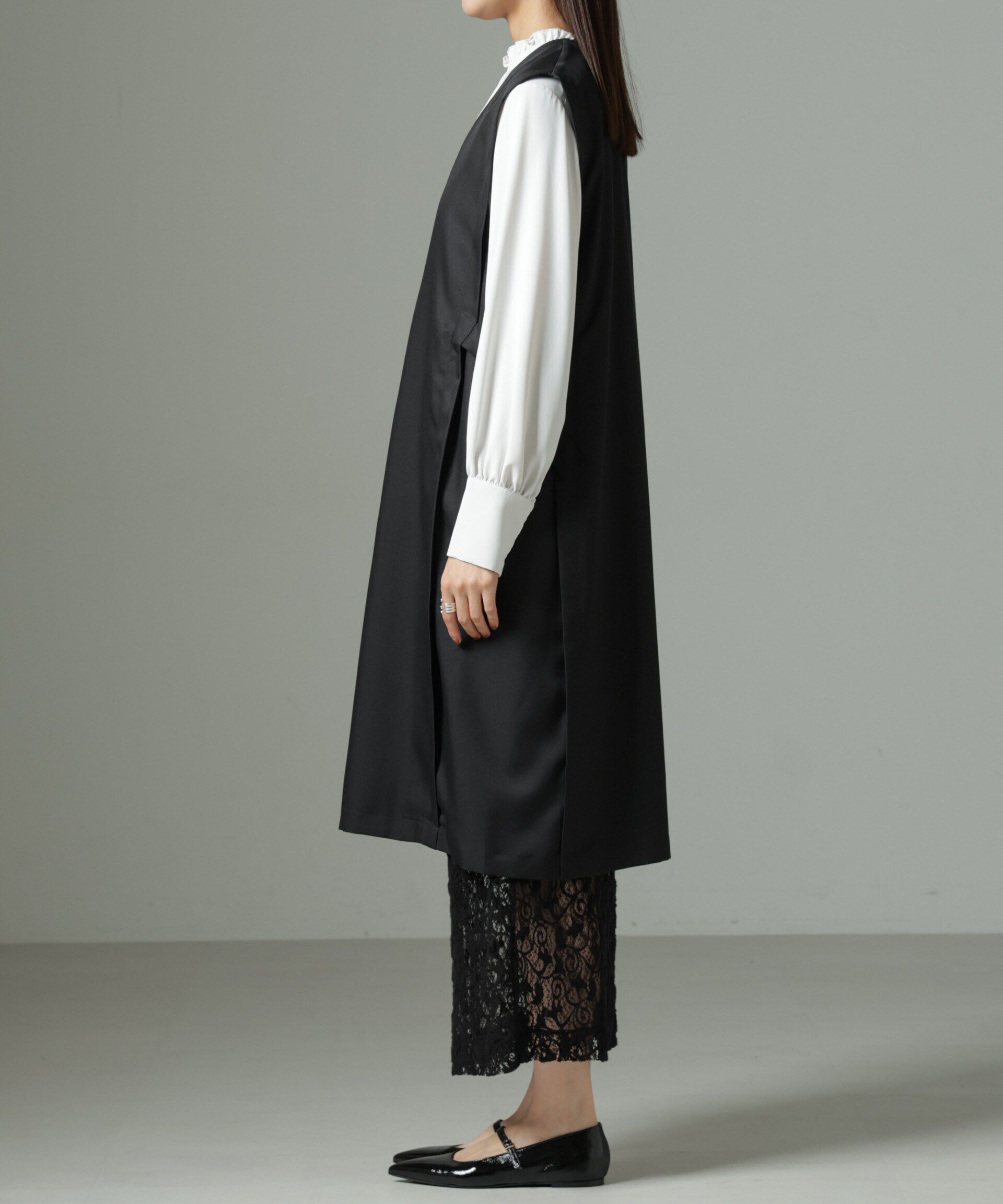 nano･universe「サイドベルトロングジレ（セットアップ可）」|テーラードジャケット|