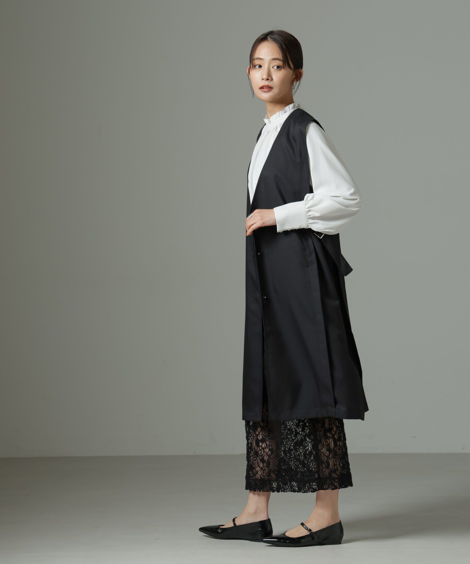 nano･universe「サイドベルトロングジレ（セットアップ可）」|テーラードジャケット|