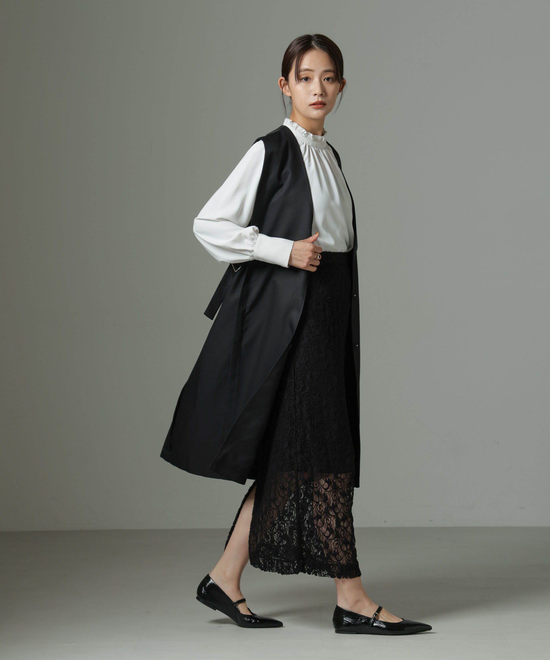 nano･universe「サイドベルトロングジレ（セットアップ可）」|テーラードジャケット|