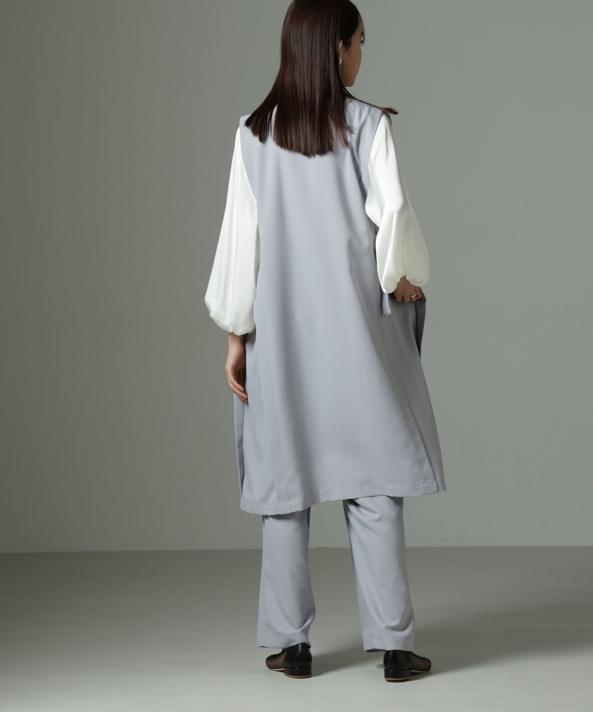 nano･universe「サイドベルトロングジレ（セットアップ可）」|テーラードジャケット|