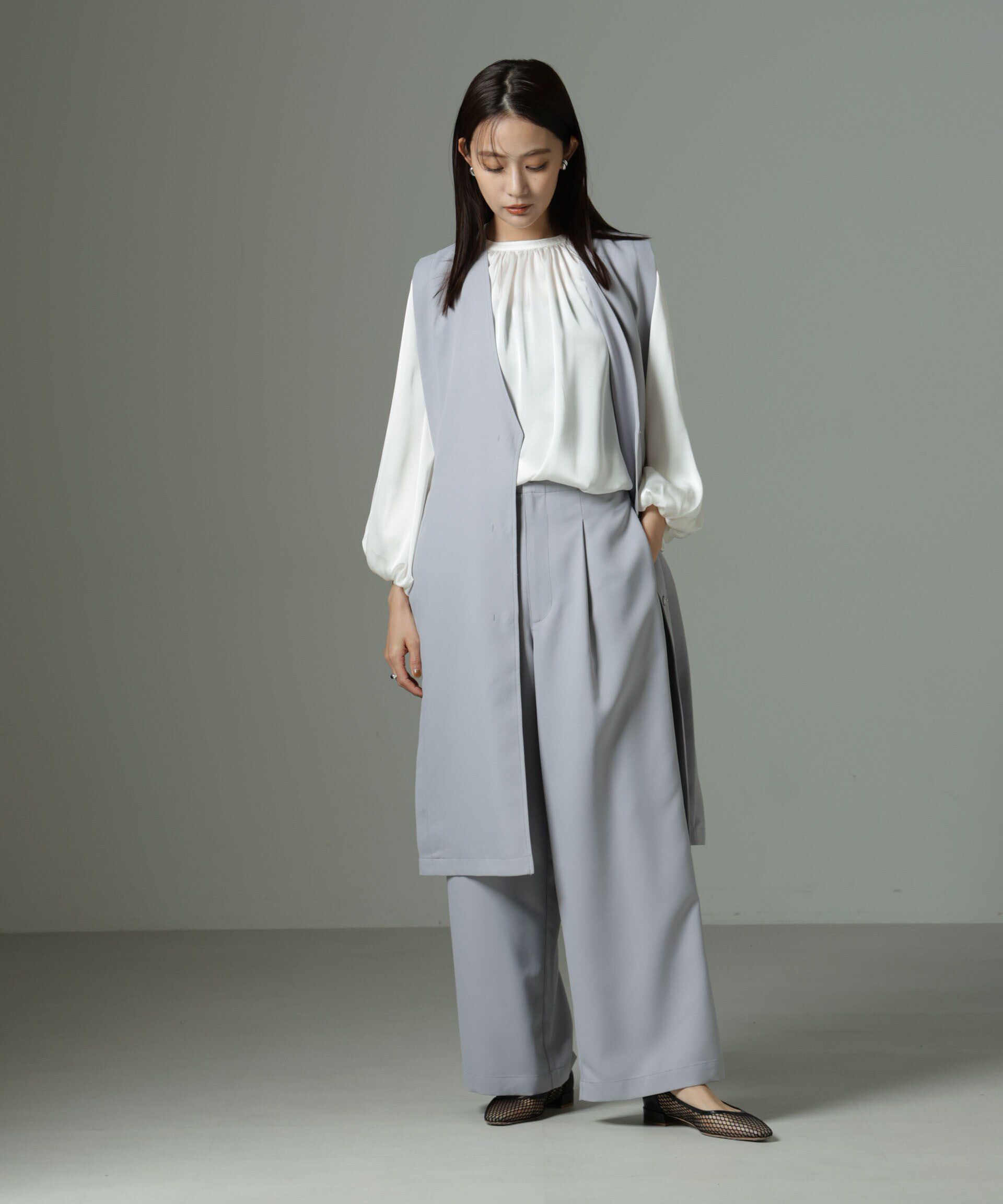 nano･universe「サイドベルトロングジレ（セットアップ可）」|テーラードジャケット|