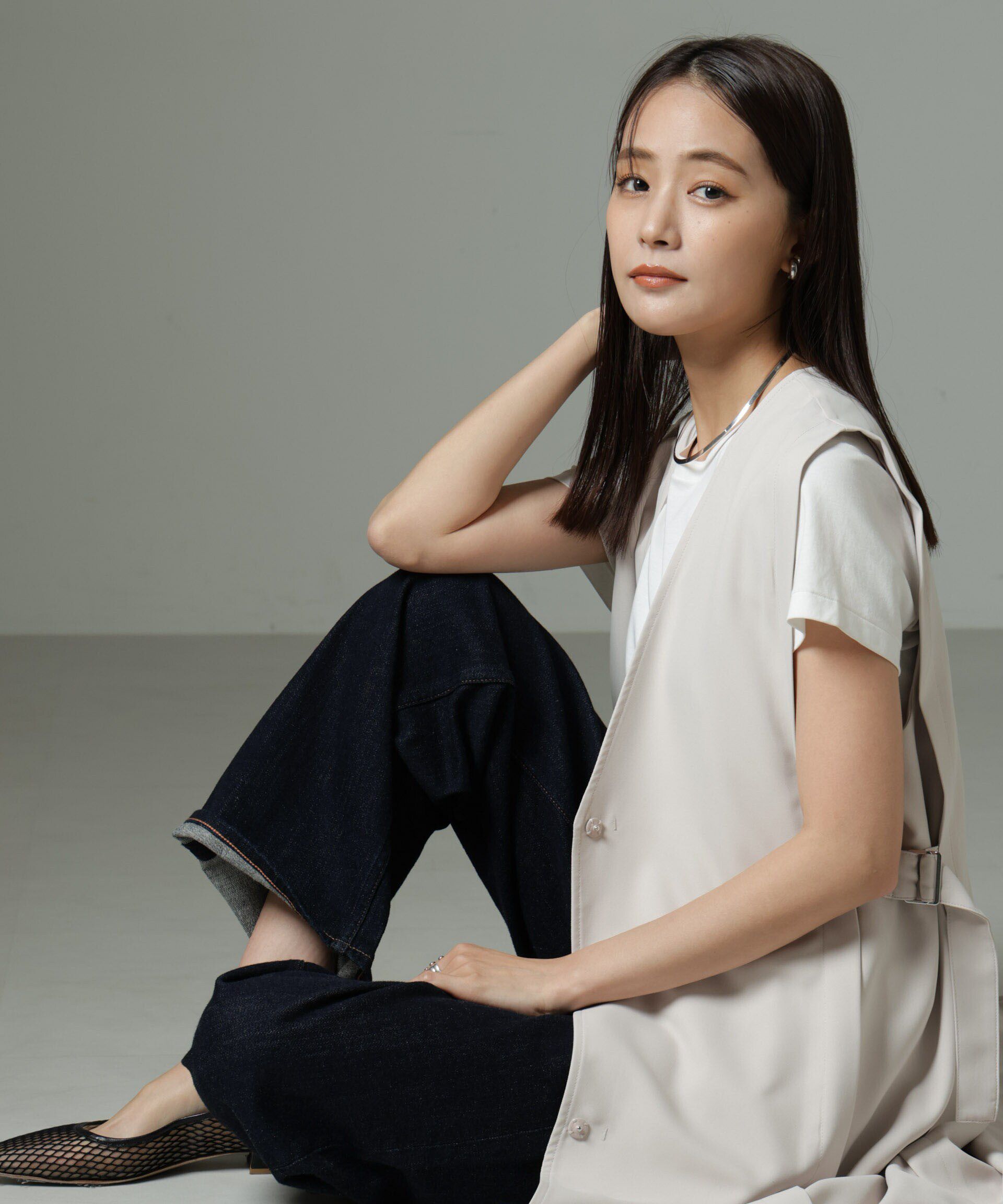 nano･universe「サイドベルトロングジレ（セットアップ可）」|テーラードジャケット|