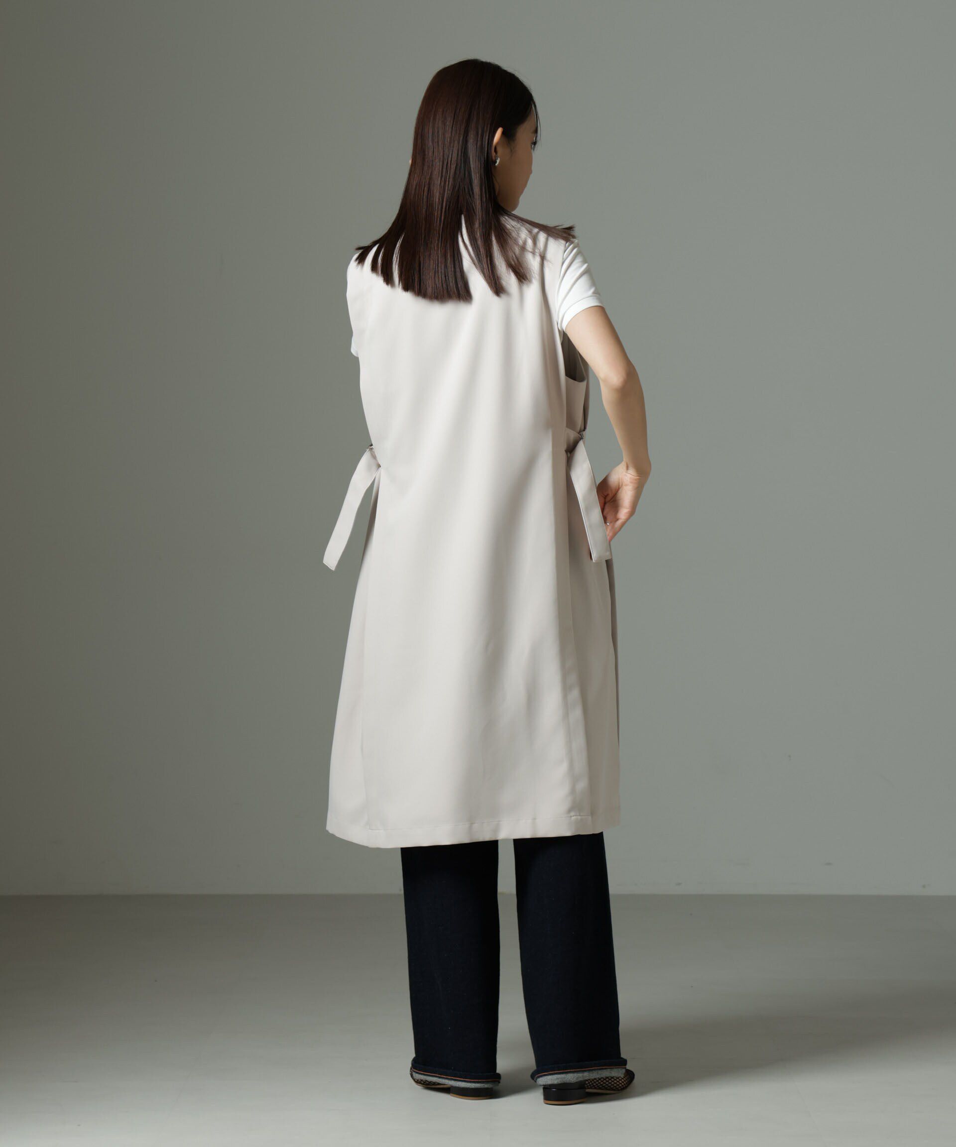 nano･universe「サイドベルトロングジレ（セットアップ可）」|テーラードジャケット|