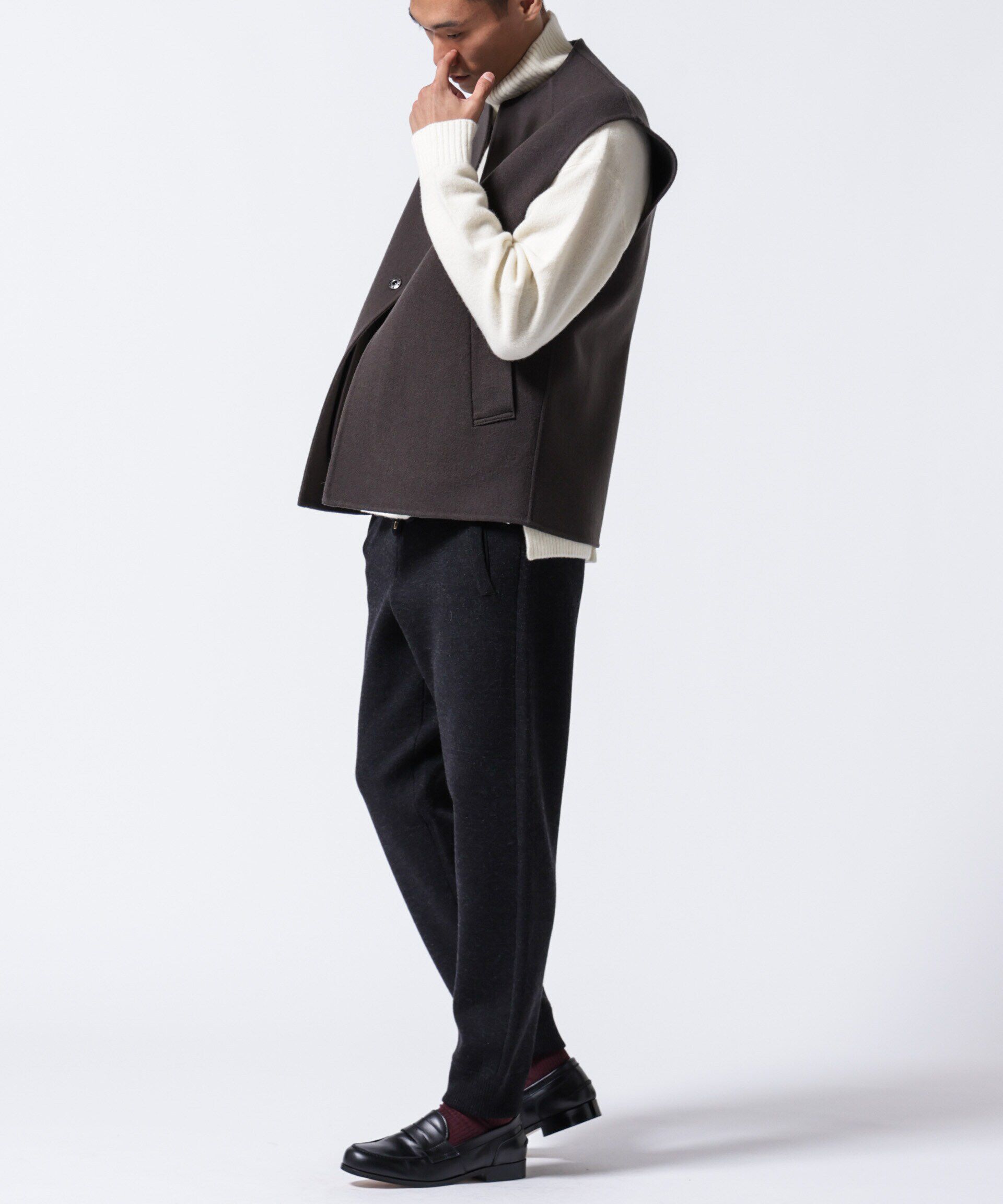 nano･universe「｢ASSEMBLANC｣接結ウールニットパンツ」|ニット・セーター|