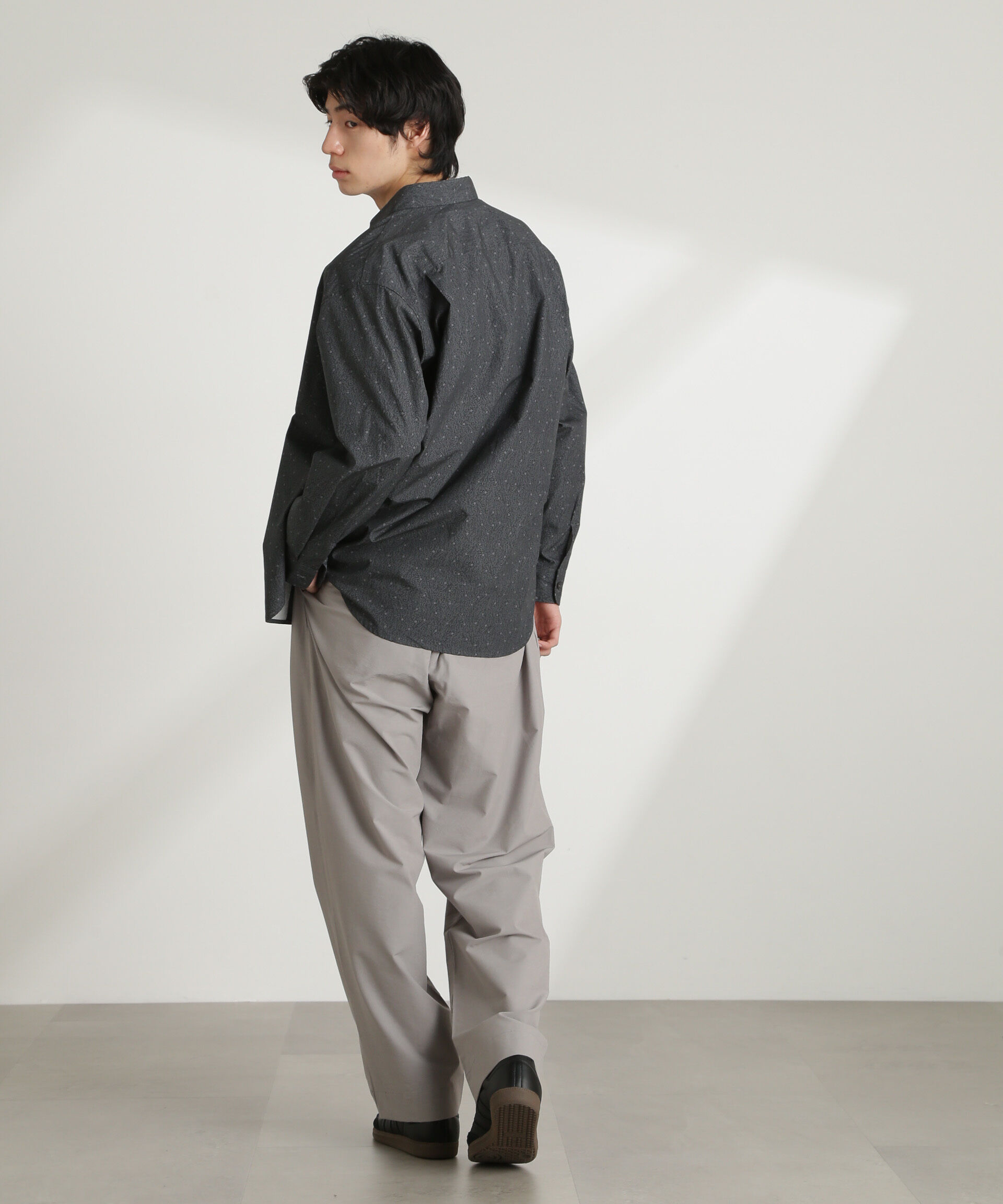 nano･universe「オリジナルパターンフラワープリントシャツ 長袖」|シャツ・ブラウス|