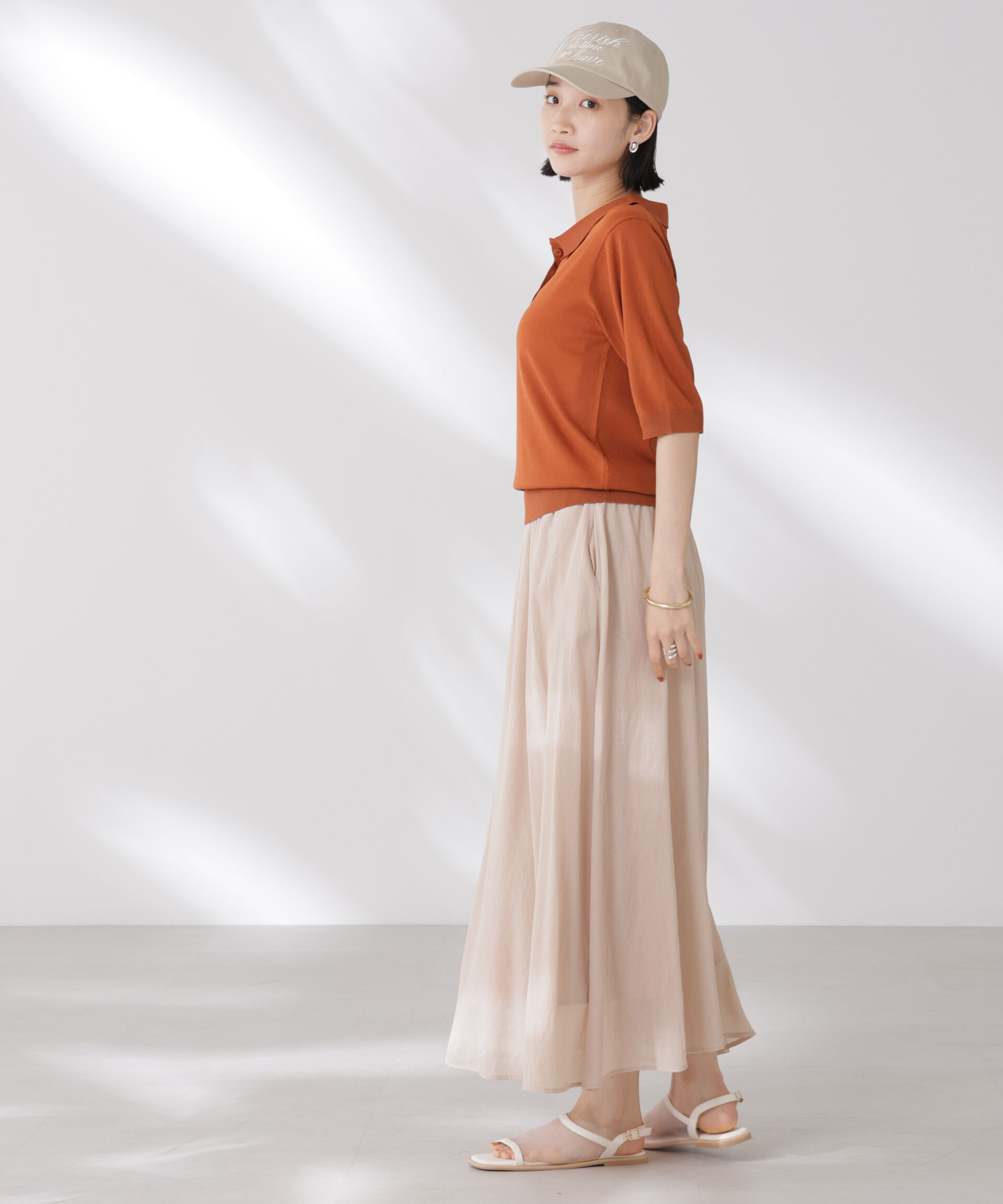 nano･universe「多機能強撚ポロニットトップス」|ニット・セーター|