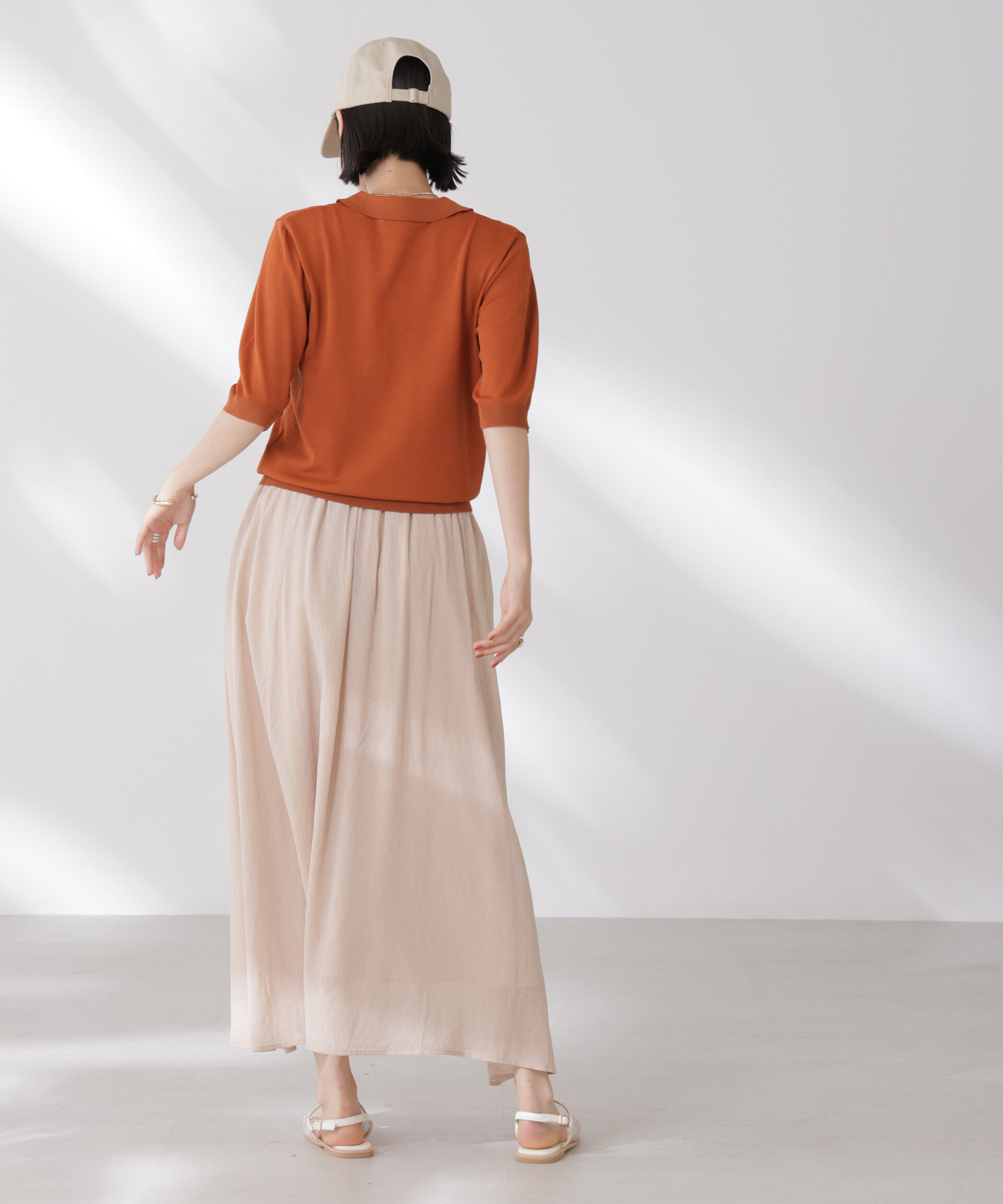 nano･universe「多機能強撚ポロニットトップス」|ニット・セーター|