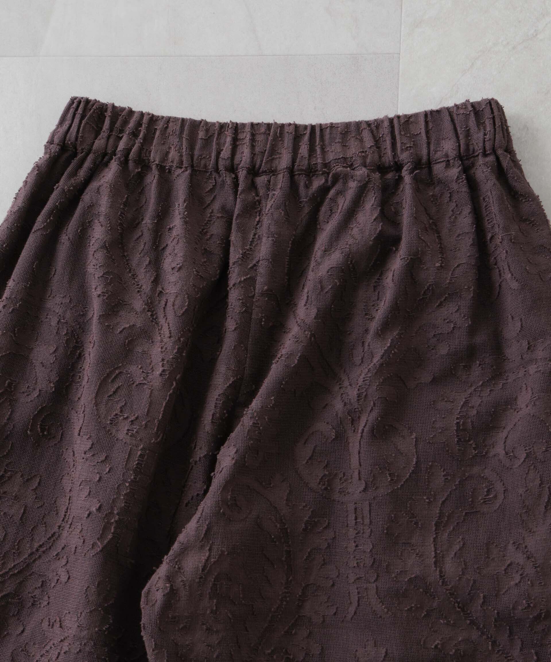 nano･universe「made in india カットワークジャカードパンツ(セットアップ可)」|チノ|