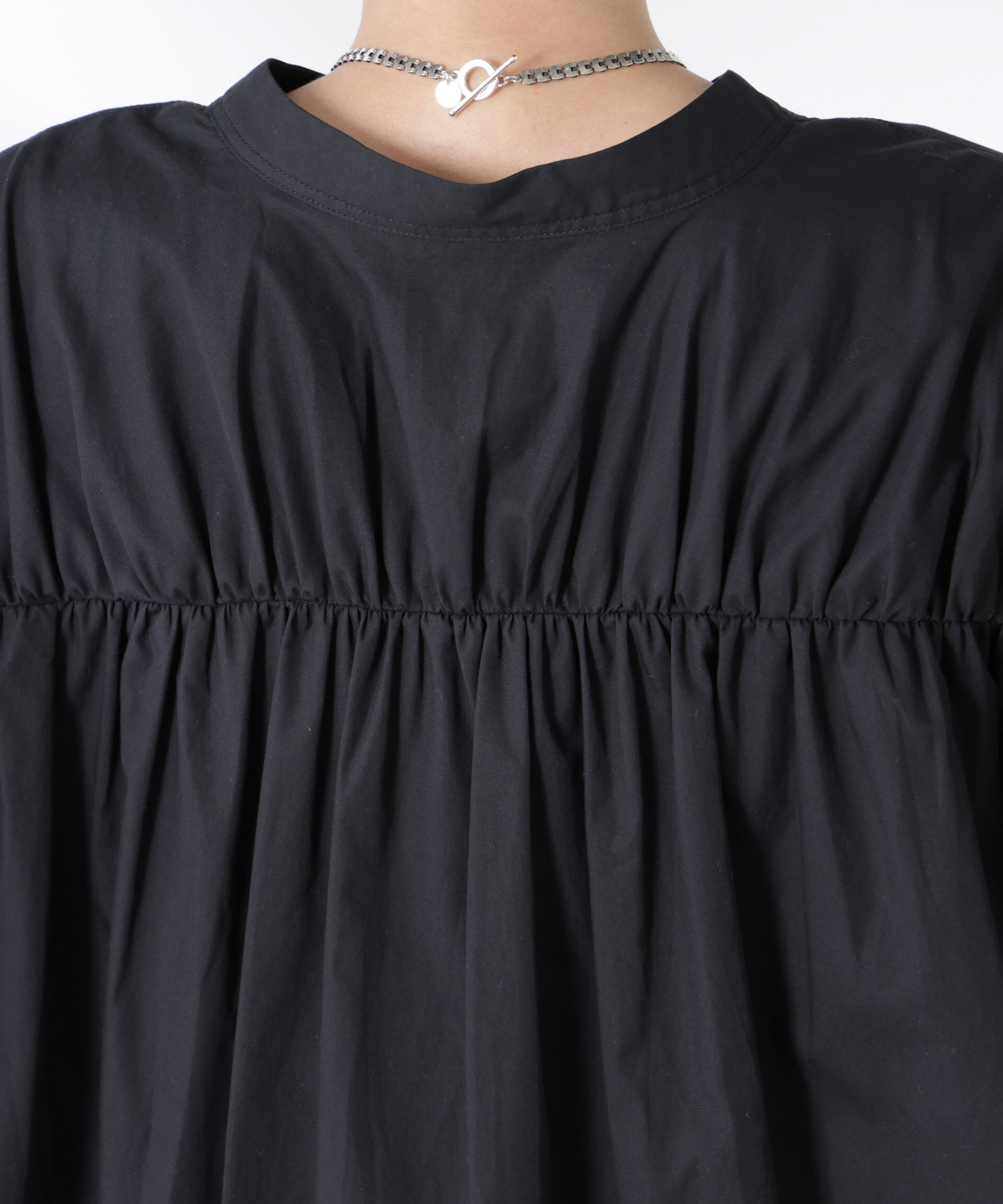 nano･universe「バックギャザーノースリーブブラウス」|シャツ・ブラウス|