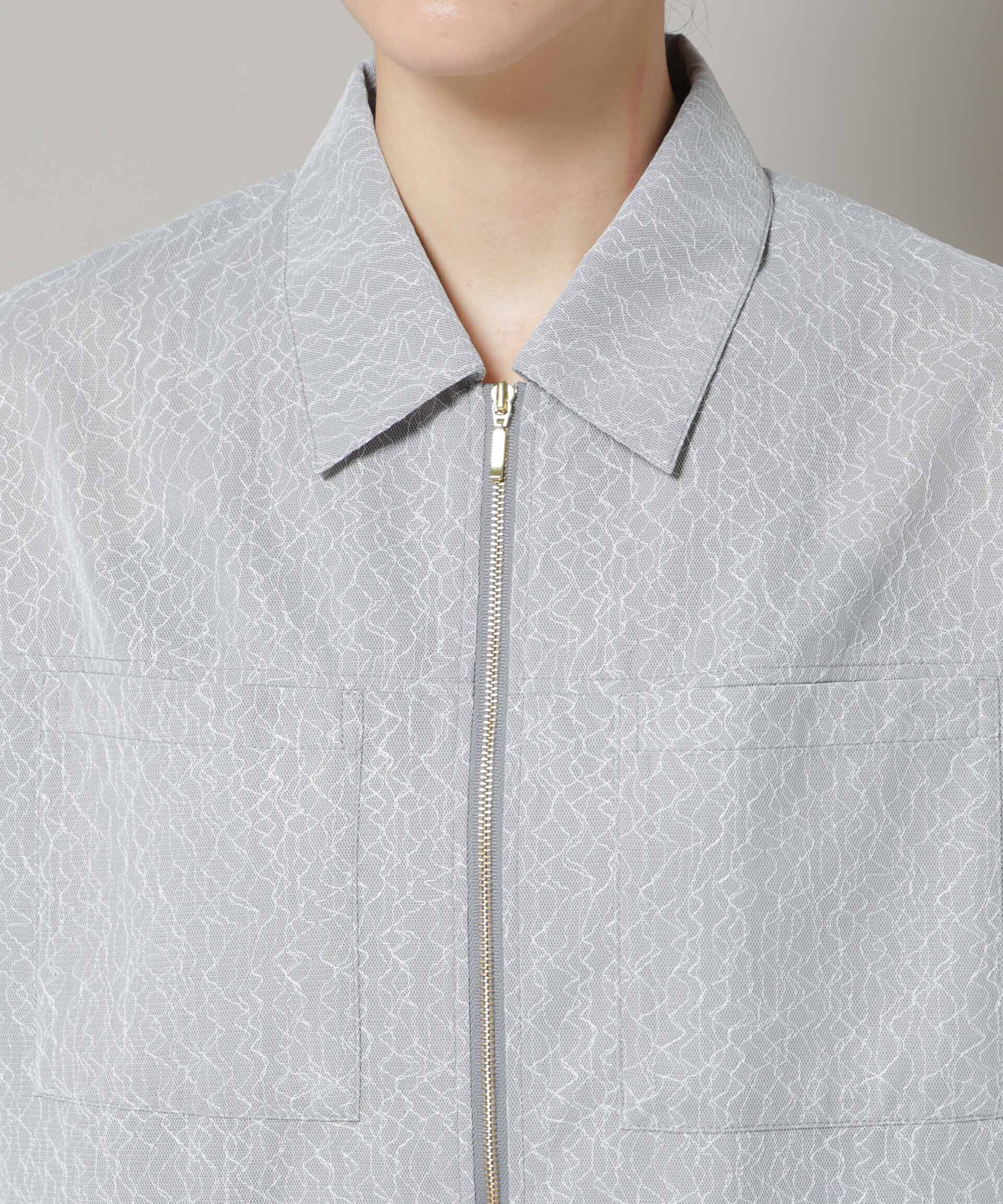 nano･universe「レースボンディングシャツブルゾン」|テーラードジャケット|