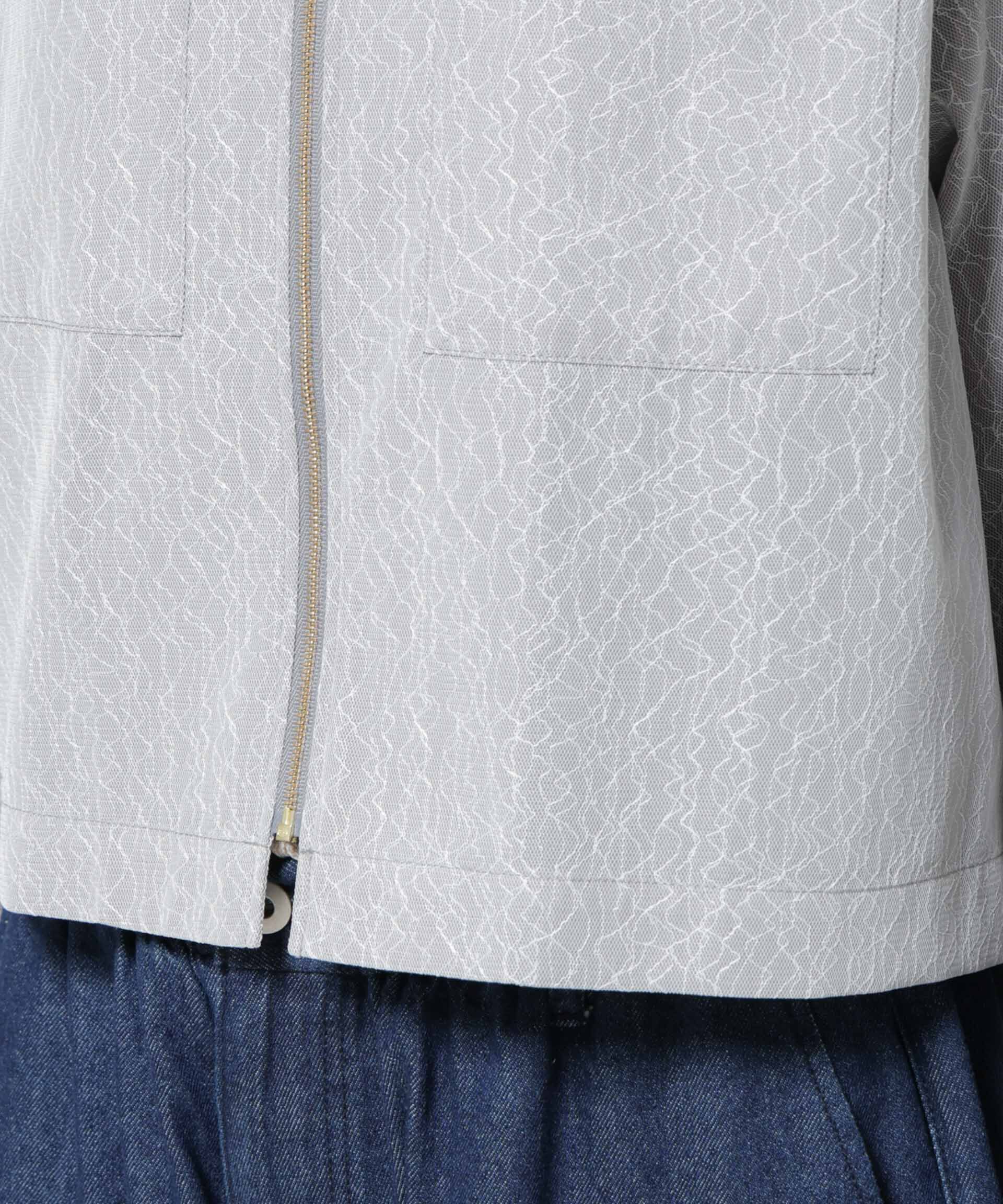 nano･universe「レースボンディングシャツブルゾン」|テーラードジャケット|