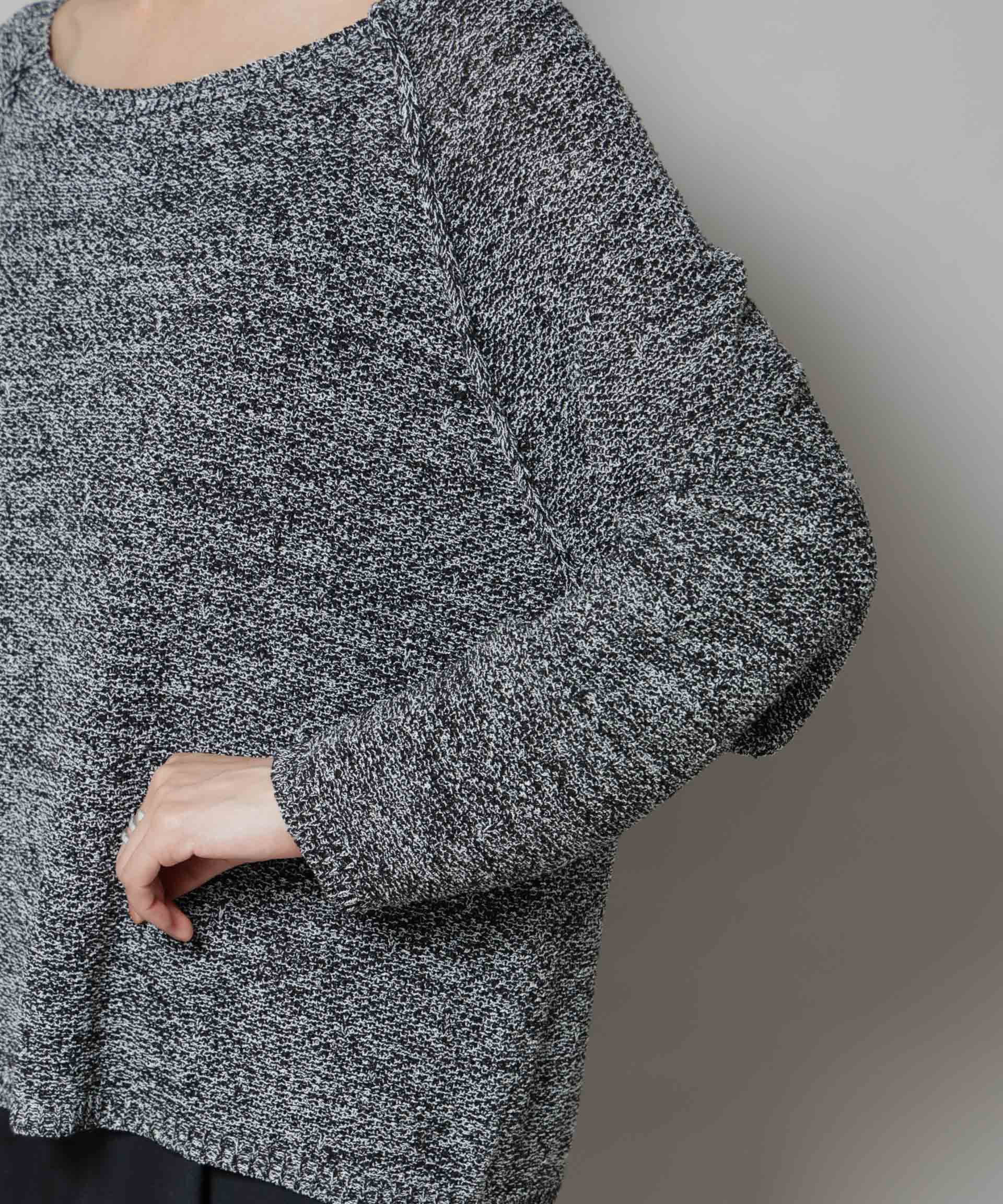 nano･universe「メランジクルーネックニット」|ニット・セーター|