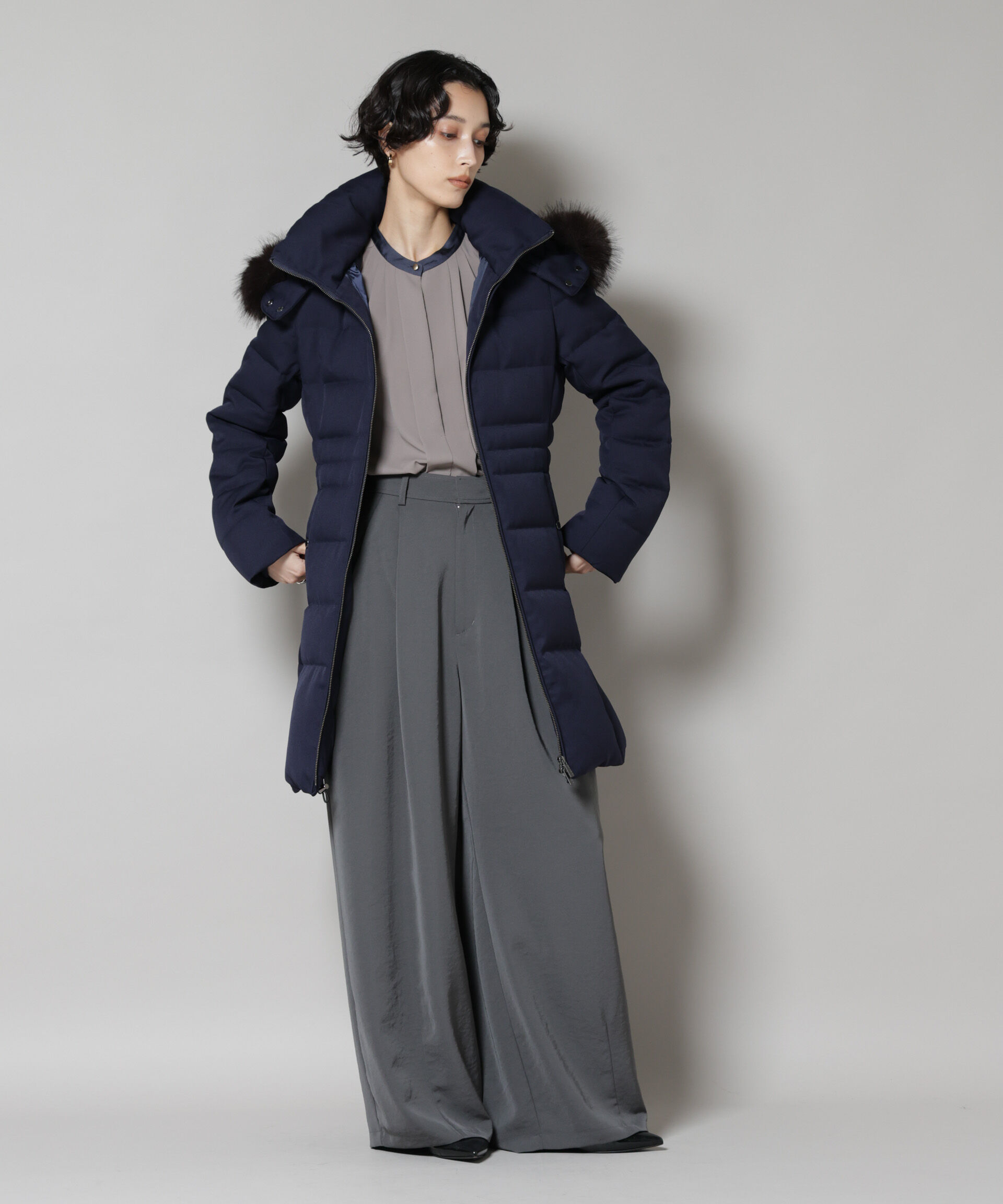 nano･universe「「西川ダウン(R)」サージロングダウン」|ダウン|