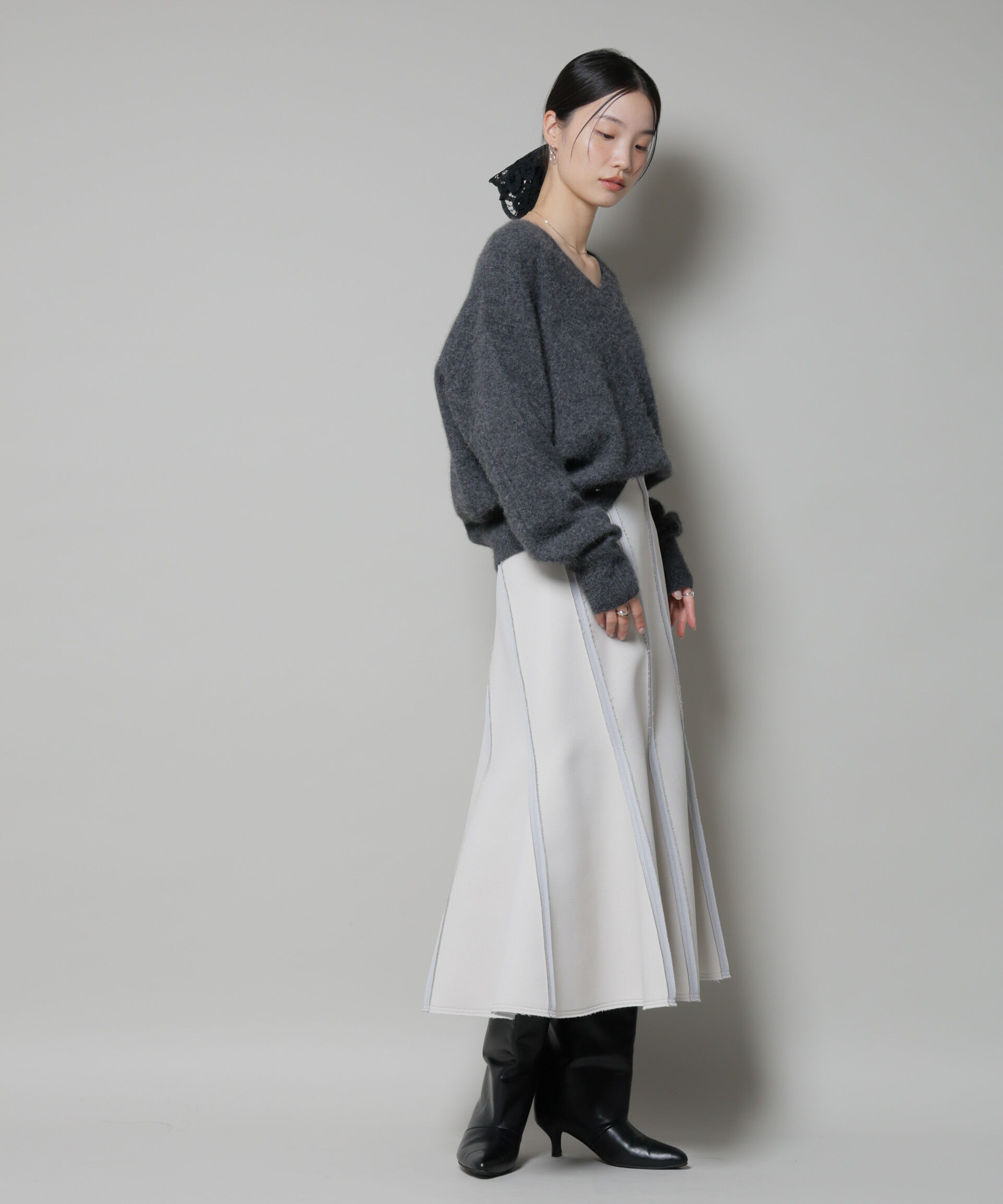 nano･universe「ウォッシャブルフォックスVネックニットプルオーバー」|ニット・セーター|