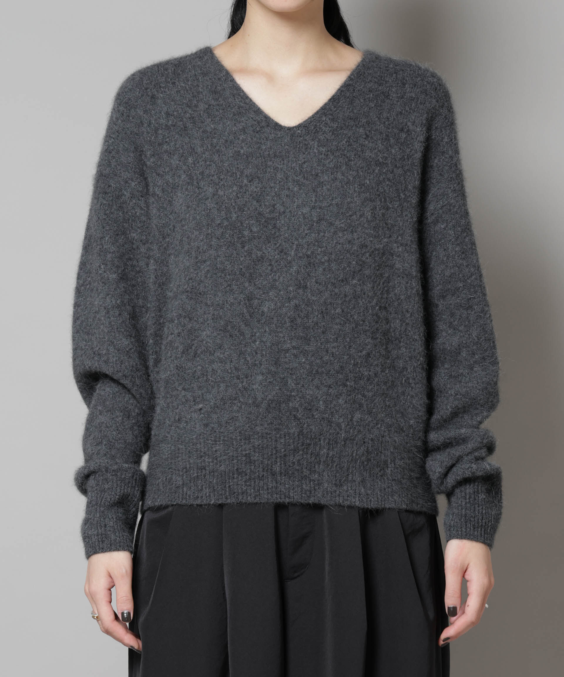 nano･universe「ウォッシャブルフォックスVネックニットプルオーバー」|ニット・セーター|