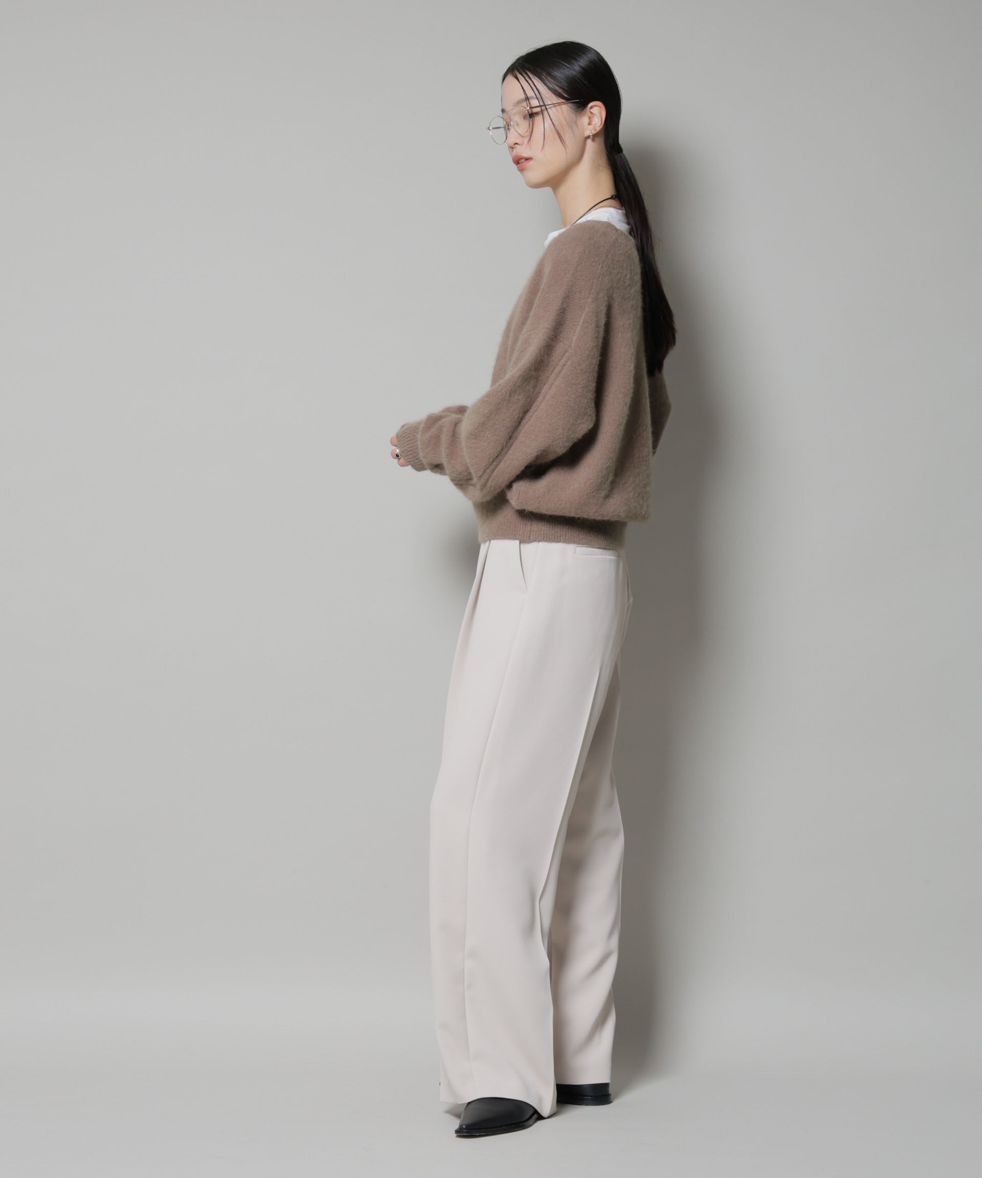 nano･universe「ウォッシャブルフォックスVネックニットプルオーバー」|ニット・セーター|