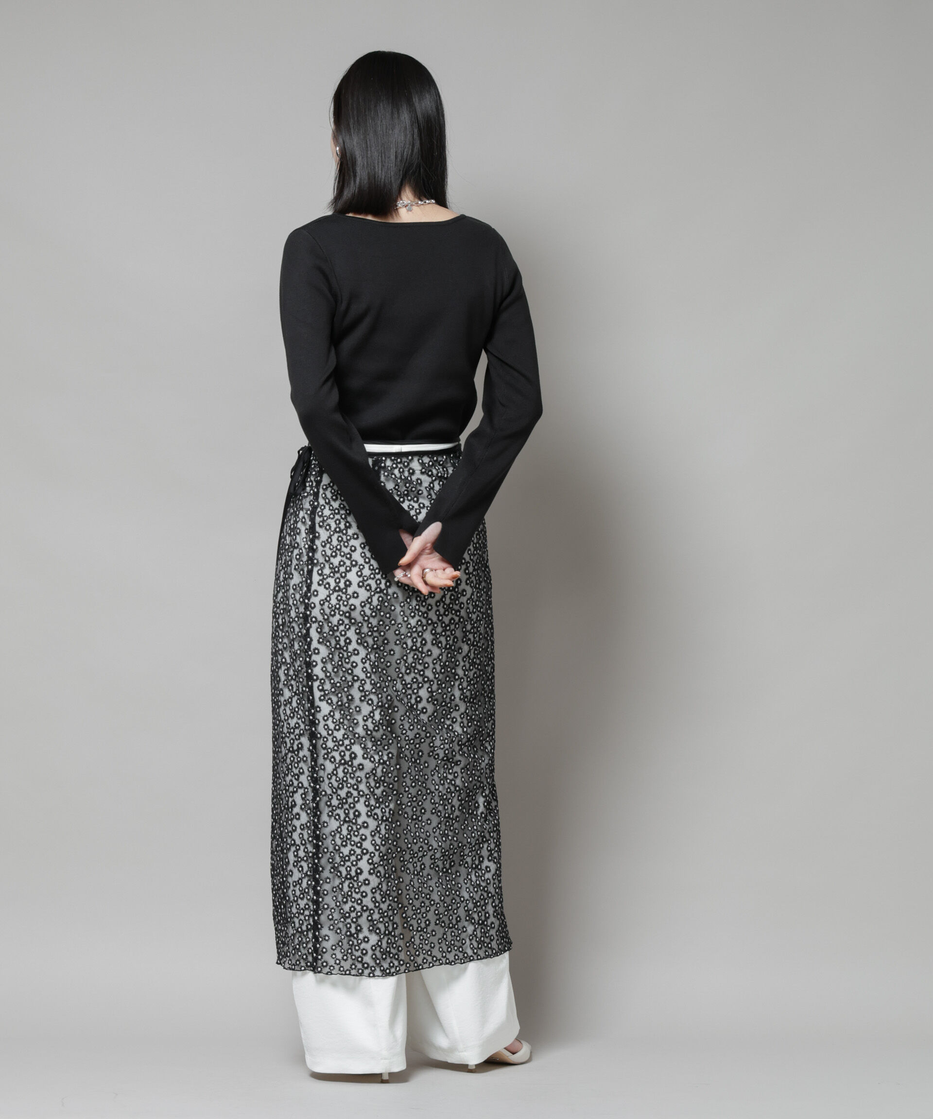 nano･universe「スクエア&ボートネック前後2wayニットプルオーバー」|ニット・セーター|