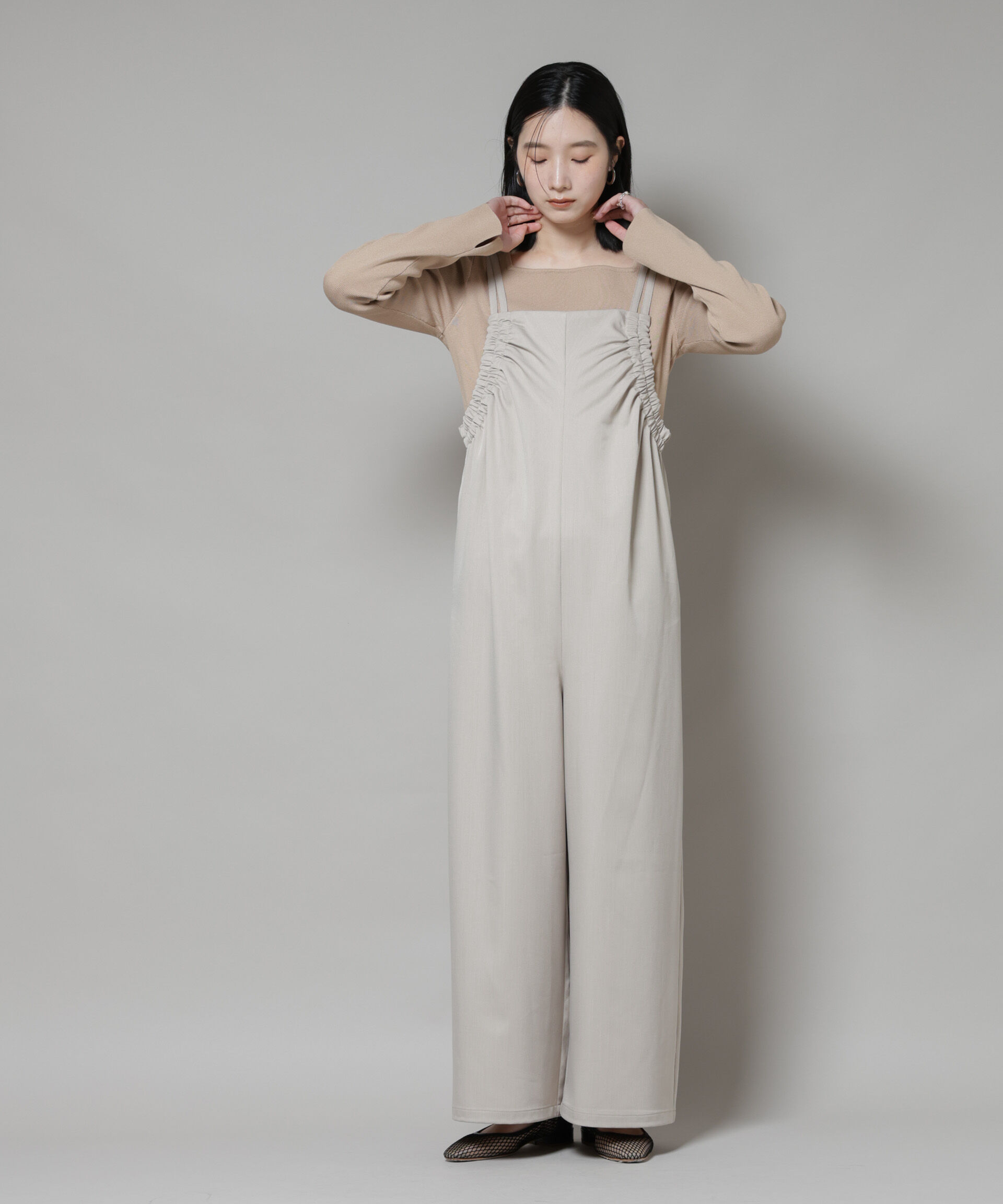 nano･universe「スクエア&ボートネック前後2wayニットプルオーバー」|ニット・セーター|