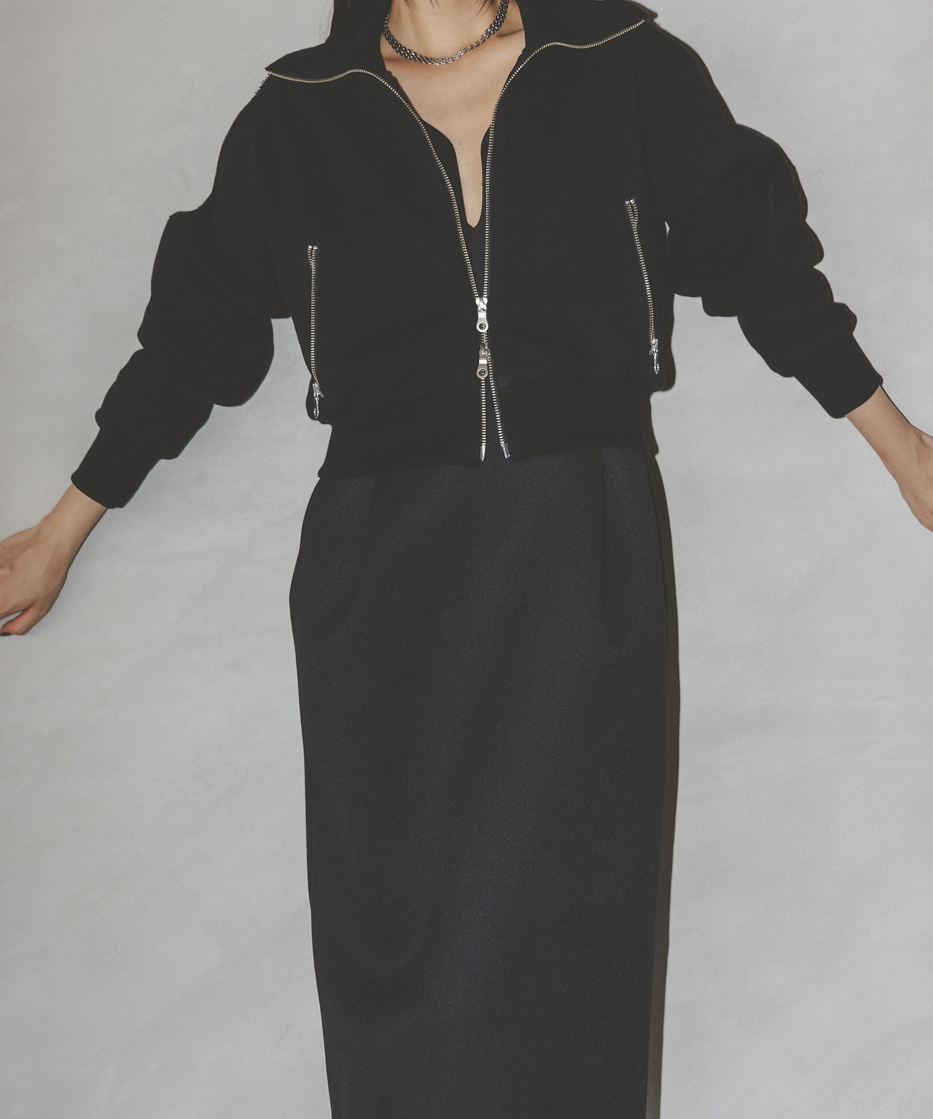  「「STEVELOUR」コンパクトダブルジップスウェット」|スウェット・ジャージ|