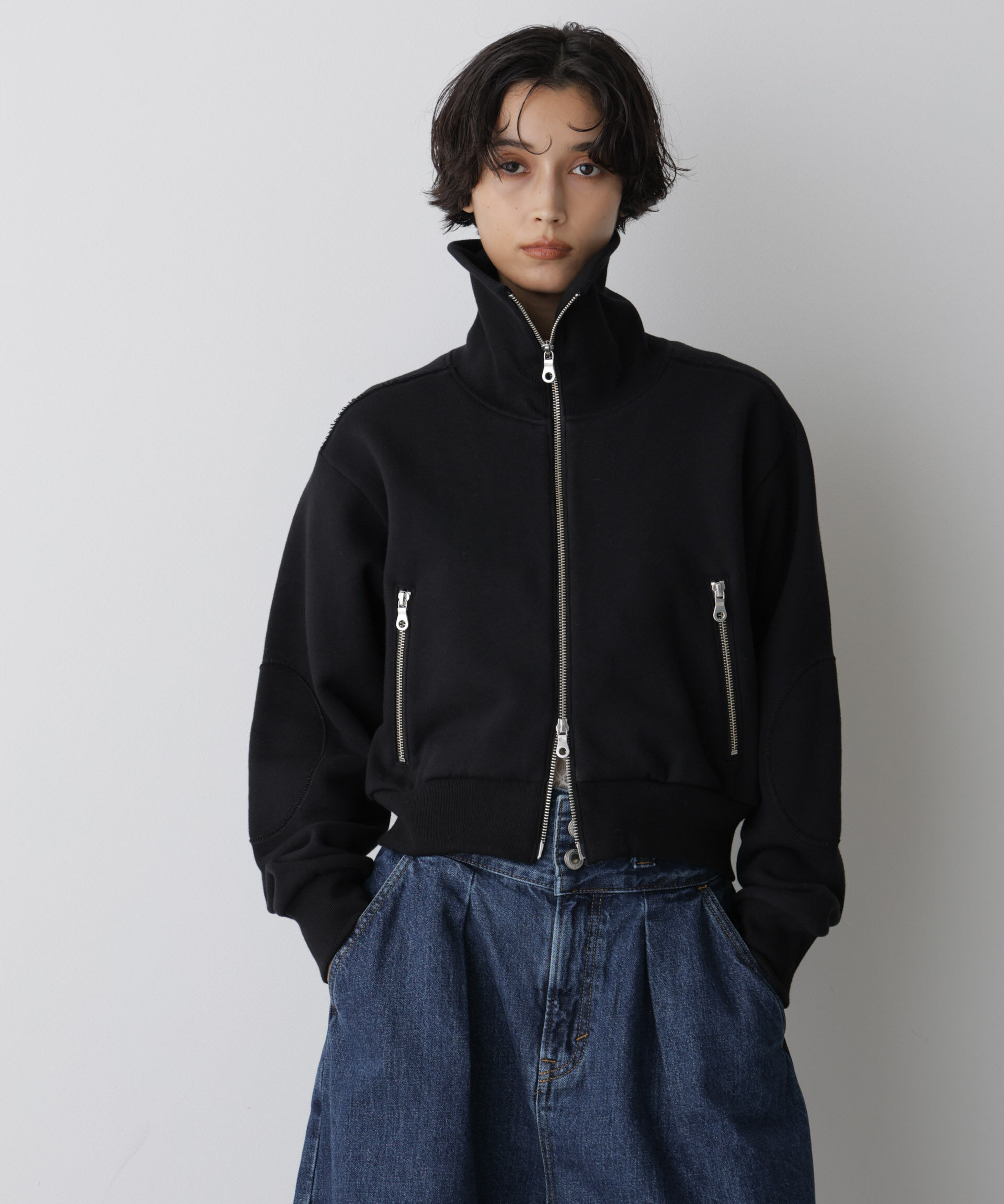  「「STEVELOUR」コンパクトダブルジップスウェット」|スウェット・ジャージ|