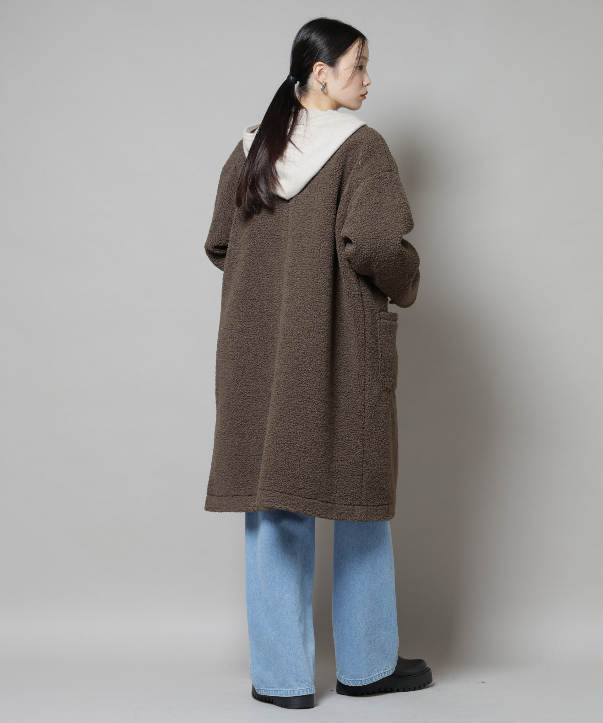 nano･universe「ソフトボアノーカラーコート」|その他|