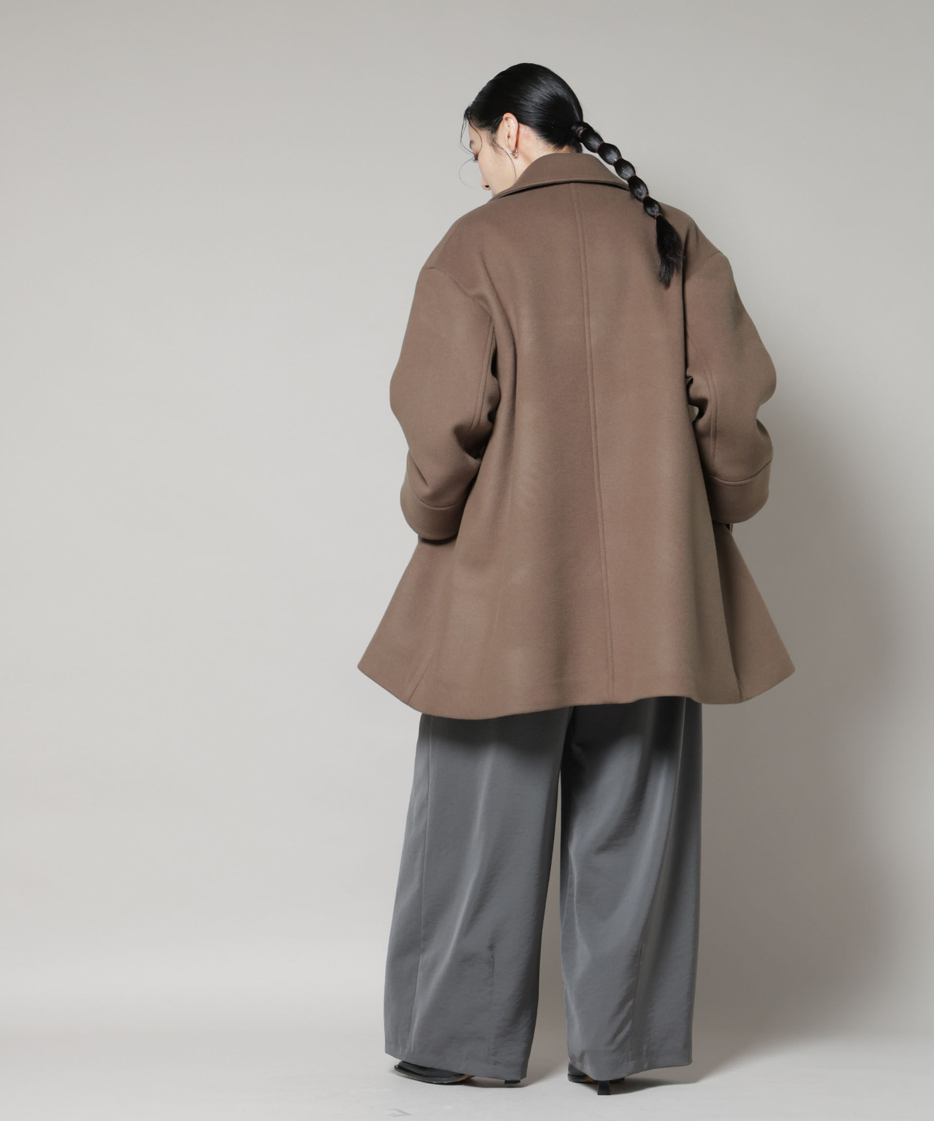 nano･universe「WooLoop Aラインステンカラーミドルコート」|その他|